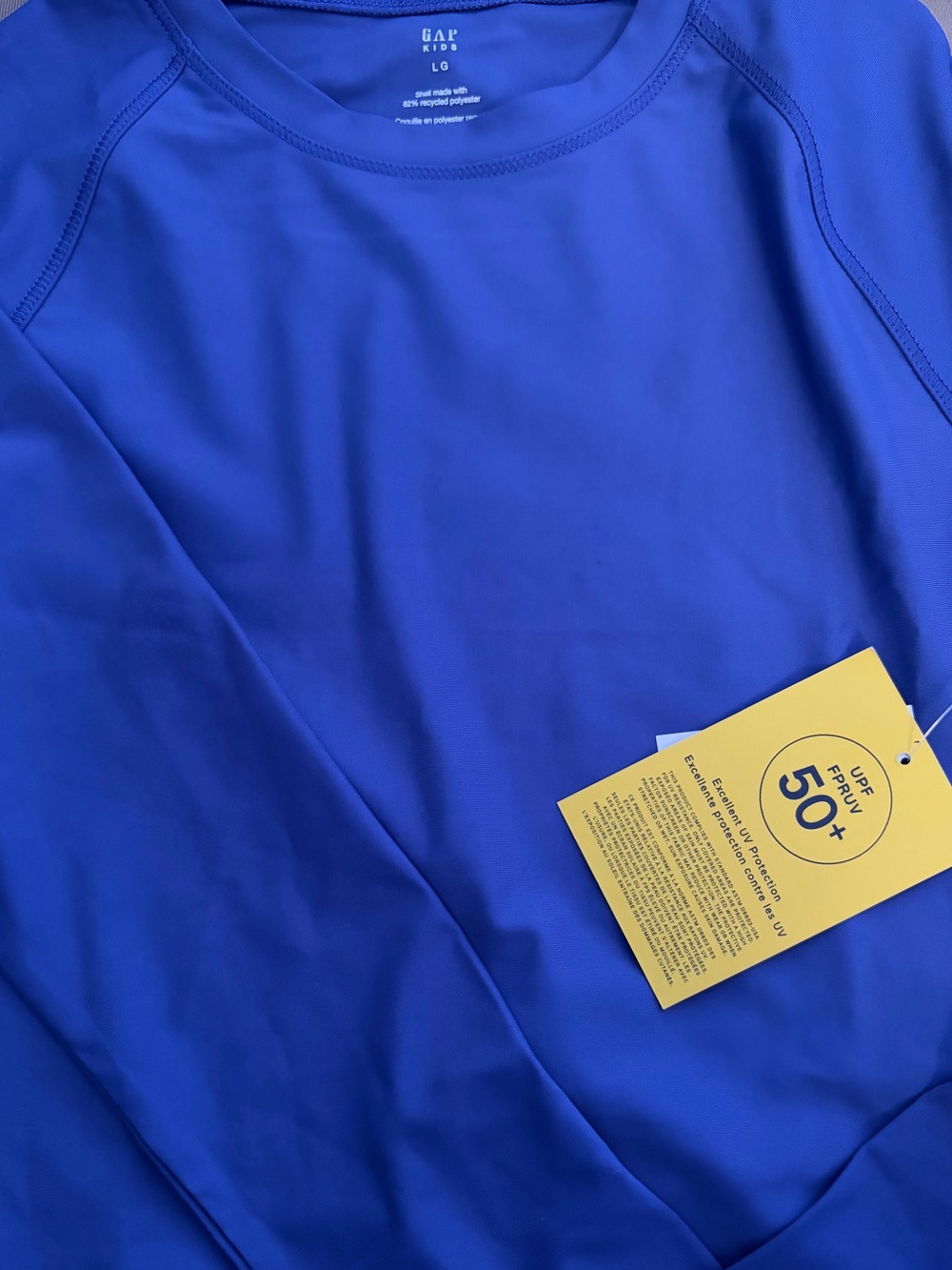 GAP - Kids Raglan Rash Guard (size LG - Alice Blue) - Picture 4 of 4